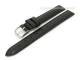 Uhrenarmband 14mm schwarz elegant genarbt gl�nzend (Schlie�enansto� 12 mm)