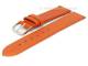 Uhrenarmband Leder 22mm orange flach ohne Naht (Schlie�enansto� 20 mm)