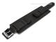 Uhrenarmband 22mm schwarz glatte Oberfl�che mit Lederunterlage (Schlie�enansto� 20 mm)