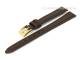 Uhrenarmband 12mm dunkelbraun Kaschmir-Schafsleder glatt abgen�ht