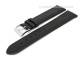 Uhrenarmband 16mm schwarz Kaschmir-Schafsleder glatt abgen�ht