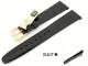 Uhrenarmband 18mm schwarz EULIT fester Steg echt Kroko gl�nzend (Schlie�enansto� 14 mm)