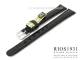 Uhrenarmband 12mm schwarz echt Teju-Eidechse von RIOS (Schlie�enansto� 10 mm)