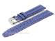 Uhrenarmband 18mm blau echt Hai helle Kontrastnaht von MEYHOFER (Schlie�enansto� 18 mm)