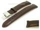 Uhrenarmband TIMEX TX 20mm dunkelbraun Leder Alligator-Pr�gung Rund-Ansto� Faltschlie�e f�r T3B831