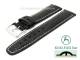 Uhrenarmband echt Hai mit Kuki Flex-Patent 22mm schwarz wei�e Naht von KUKI (Schlie�enansto� 20 mm)