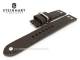 Uhrenarmband STEINHART 22mm dunkelbraun B�ffelleder genarbt mit Nieten (Schlie�enansto� 22 mm)
