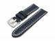 Uhrenarmband 20mm dunkelblau wei�e Doppelnaht (Schlie�enansto� 18 mm)