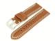 Uhrenarmband 24mm braun wei�e Doppelnaht (Schlie�enansto� 22 mm)