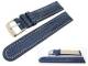 Uhrenarmband 18mm dunkelblau Teju-Pr�gung Wulst wei�e Naht (Schlie�enansto� 18 mm)
