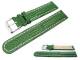 Uhrenarmband 24mm gr�n Teju-Pr�gung Wulst wei�e Naht (Schlie�enansto� 22 mm)