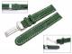 Uhrenarmband 24mm gr�n Kippfaltschlie�e Teju wei�e Naht (Schlie�enansto� 22 mm)
