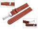 Uhrenarmband 22mm rotbraun Kippfaltschlie�e Teju wei�e Naht (Schlie�enansto� 20 mm)