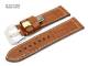 Uhrarmband 24mm braun echt Alligator passend f�r Panerai etc. wei�e Naht (Schlie�enansto� 22 mm)