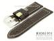 Uhrarmband 24mm dunkelbraun RIOS e. Alligator passend f�r Panerai wei�e Naht (Schlie�enansto� 22 mm)