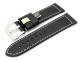 Uhrarmband 24mm schwarz RIOS echt Alligator passend f�r Panerai wei�e Naht (Schlie�enansto� 22 mm)