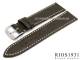 Uhrarmband 19mm dunkelbraun RIOS Louisiana Alligator-Pr�gung helle Naht (Schlie�enansto� 16 mm)