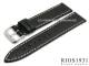 Uhrarmband 22mm schwarz RIOS Louisiana Alligator-Pr�gung helle Naht (Schlie�enansto� 18 mm)