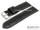 Uhrarmband 24mm schwarz RIOS Louisiana Alligator-Pr�gung helle Naht (Schlie�enansto� 22 mm)