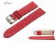 Uhrenarmband 18mm rot echt Hai wei�e Naht (Schlie�enansto� 18 mm)