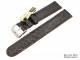 Uhrarmband 18mm dunkelbraun RIOS echt Krokodil (Schlie�enansto� 16 mm)