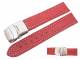 Uhrenarmband 24mm rot Faltschlie�e echt Hai wei�e Naht