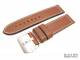 Uhrenarmband XL 24mm braun RIOS u.a. f�r OFFICINE PANERAI glatt wei�e Naht (Schlie�enansto� 24 mm)