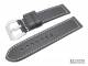 Uhrenarmband 22mm schwarz RIOS u.a. f�r OFFICINE PANERAI glatt wei�e Naht
