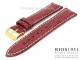 Uhrarmband 18mm bordeaux RIOS echt Hai Wulst wei�e Naht (Schlie�enansto� 16 mm)
