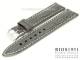 Uhrarmband 18mm steingrau RIOS echt Hai Wulst wei�e Naht (Schlie�enansto� 16 mm)