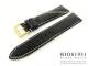Uhrarmband 18mm schwarz RIOS echt Hai Wulst wei�e Naht (Schlie�enansto� 16 mm)