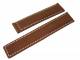 Uhrenarmband 18mm mittelbraun Barington glatt wei�e Naht f�r Breitling
