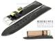 Uhrenarmband 20mm schwarz RIOS echt Alligator gl�nzend gepolstert abgen�ht (Schlie�enansto� 18 mm)