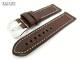 Uhrenarmband 26mm dunkelbraun RIOS u.a. f�r OFFICINE PANERAI glatt wei�e Naht