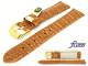 Uhrenarmband XL 20mm goldbraun echt Louisiana Alligator von Fluco (Schlie�enansto� 18 mm)
