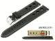 Uhrarmband 20mm schwarz Racing-Design glatt wei�e Naht von MORELLATO
