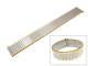 Uhrenarmband Edelstahl 12mm Zugband elegant  teilw. poliert bicolor