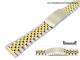 Uhrenarmband 20mm Edelstahl Jubilee-Stil teilweise poliert bicolor