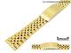 Uhrenarmband 20mm Edelstahl Jubilee-Stil teilweise poliert vergoldet