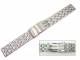 Uhrenarmband 18mm Edelstahl elegant teilweise poliert silber