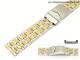Uhrenarmband 20mm Edelstahl elegant teilweise poliert bicolor