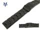 Metallarmband Edelstahl 24mm schwarz Massiv-Optik matt Faltschlie�e von Vollmer