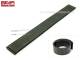 Uhrenarmband Edelstahl 18mm bzw. 20mm Zugband schwarz teilpoliert von BEAR