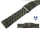 Metallarmband Edelstahl 20mm schwarz matt von Vollmer