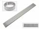 Uhrenarmband Edelstahl 18mm Zugband elegant  teilw. poliert silber