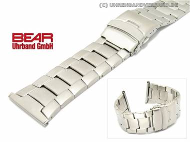 Einzelglied Edelstahl f�r Uhrenarmband Br-MB0620/30mm Massiv-Optik sandgestrahlt von Bear - Bild vergr��ern 