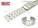 Edelstahl-Uhrband 24mm Massiv-Optik teilpoliert sportlich-elegant von BEAR