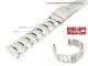 Edelstahl-Uhrenarmband 22mm Massiv-Optik teilweise poliert sportlich-elegant von BEAR