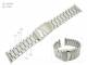 Uhrenarmband 22mm Edelstahl teilweise poliert silberfarben