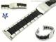 Metallarmband Edelstahl 20mm Massiv-Optik fein geb�rstet mit Silikoneinlage von Vollmer